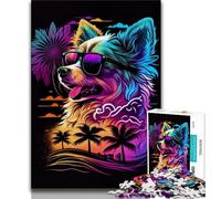 Adult Jigsaw Puzzles 1000 Neon Dog 1000 Pieces for Teenagers,Perfect for Game Nights, Colorful Toy for Home Gift (size 38x26cm)