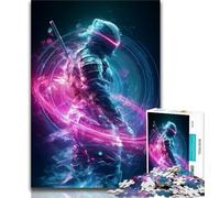 Adult Jigsaw Puzzles 1000 Neon Ninja Teenager Puzzles,Stress Reliever Difficult Challenge Suitable for Desktop Decoration (size 75x50cm)
