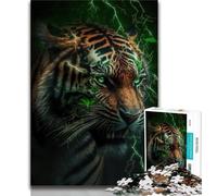 Adult Jigsaw Puzzles 1000 Neon Tiger 1000 Pieces for Adults,for Educational Game Challenge Toy Unique Home Decor And Gifts (size 38x26cm)