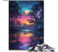 Adult Jigsaw Puzzles 1000 Night View, Brain Teaser For Wall Decoration Unique Birthday And Xmas Gifts for for Age 14 (Size 26x38cm)