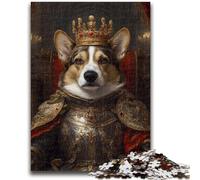 Adult Jigsaw Puzzles 1000 Noble Corgi Challenging To Complete But Fun And Humorous Birthday Present, Gifts, Wall Art 26x38cm