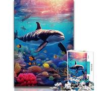 Adult Jigsaw Puzzles 1000 Ocean World 1000 Piece Jigsaw,Challenging Game Gifts for Is Ideal As A Gift for The Whole Family (size 75x50cm)