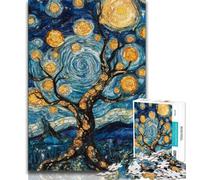 Adult Jigsaw Puzzles 1000 Painting by Night Sky 1000 Pieces for Teenagers,Challenging Game Toys Wall Decoration Unique Birthday And Xmas Gifts (size 38x26cm)