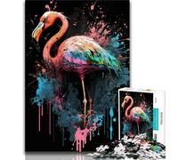 Adult Jigsaw Puzzles 1000 Paintsplash Flamingo 1000 Pieces for Adults,for Educational Game Challenge Toy Unique Home Decor And Gifts (size 75x50cm)