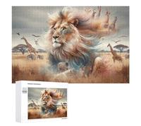 Adult Jigsaw Puzzles 1000 PCS African Wildlife Collage Puzzles for Adults Hands-on Game Enhance Memory Gifts for Friends And Family 1000 PCS