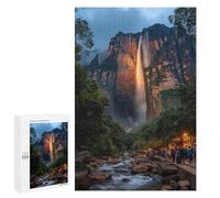 Adult Jigsaw Puzzles 1000 PCS Angel Falls in Venezuela Jigsaw Puzzles for Adults Stress Reliever Challenging To Complete Brainteaser Family Games 1000 PCS