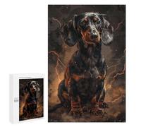Adult Jigsaw Puzzles 1000 PCS Animal Majestic Dachshund Jigsaw for Adults Relaxing Games A Work of Art Birthday Present, Gifts, 1000 PCS