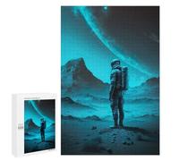 Adult Jigsaw Puzzles 1000 PCS Astronaut Moon Landing Teenagers Puzzles Toy Wall Decor Pattern Assembly Gifts for Friends And Family 1000 PCS