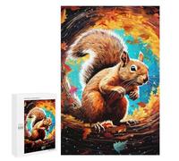 Adult Jigsaw Puzzles 1000 PCS Autumn Squirrel Artwork Puzzles for Adults Hands-on Game Enhance Memory Gifts for Friends And Family 1000 PCS
