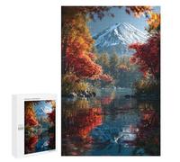 Adult Jigsaw Puzzles 1000 PCS Autumnal Serenity with Snow-Capped Mountain Jigsaw Puzzles for Adults Stress Reliever Challenging To Complete Brainteaser Family Games 1000 PCS