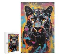 Adult Jigsaw Puzzles 1000 PCS Banksy Graffiti Panther Jigsaw for Adults Relaxing Games A Work of Art Birthday Present, Gifts, 1000 PCS