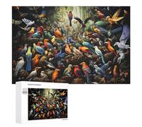 Adult Jigsaw Puzzles 1000 PCS Birds of A Feather A Tropical Gathering Puzzle for Adults Brain Teaser Game Wall Decoration Birthday Present, Gifts, 1000 PCS