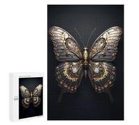 Adult Jigsaw Puzzles 1000 PCS Black And Gold Butterfly Jigsaw for Adults Relaxing Games A Work of Art Birthday Present, Gifts, 1000 PCS