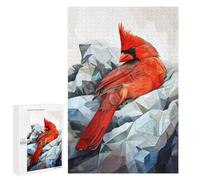 Adult Jigsaw Puzzles 1000 PCS Cardinal Bird Watercolor Art Jigsaw for Adults Relaxing Games A Work of Art Birthday Present, Gifts, 1000 PCS