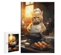 Adult Jigsaw Puzzles 1000 PCS Cat Cooking Kitchen Jigsaw for Adults Relaxing Games Birthday Present Great Gift for Gaming 1000 PCS