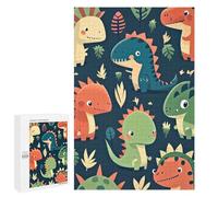 Adult Jigsaw Puzzles 1000 PCS Colorful Dinosaur Friends -1 Jigsaw for Adults Relaxing Games A Work of Art Birthday Present, Gifts, 1000 PCS