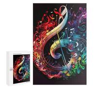 Adult Jigsaw Puzzles 1000 PCS Colorful Musical Harmony Artwork Puzzle for Adults Brain Teaser Game Wall Decoration Birthday Present, Gifts, 1000 PCS