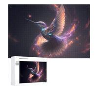 Adult Jigsaw Puzzles 1000 PCS Cosmic Hummingbird in Space Puzzle for Adults Brain Teaser Game Wall Decoration Birthday Present, Gifts, 1000 PCS