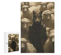 Adult Jigsaw Puzzles 1000 PCS Dressed Wolf Sheep Leader Jigsaw for Adults Relaxing Games A Work of Art Birthday Present, Gifts, 1000 PCS