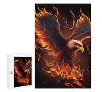 Adult Jigsaw Puzzles 1000 PCS Eagle Bird Animal Fire Jigsaw for Adults Relaxing Games Birthday Present Great Gift for Gaming 1000 PCS