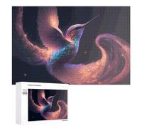 Adult Jigsaw Puzzles 1000 PCS Enchanted Hummingbird in Cosmic Light Puzzles for Adults Hands-on Game Enhance Memory Gifts for Friends And Family 1000 PCS