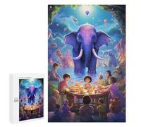 Adult Jigsaw Puzzles 1000 PCS Enchanted Tea Party in The Forest Puzzle for Adults Brain Teaser Game Wall Decoration Birthday Present, Gifts, 1000 PCS