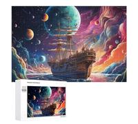 Adult Jigsaw Puzzles 1000 PCS Fantasy Voyage A Cosmic Sailing Adventure Puzzles for Adults Hands-on Game Enhance Memory Gifts for Friends And Family 1000 PCS