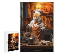 Adult Jigsaw Puzzles 1000 PCS Fox Cooking Kitchen Funny Teenagers Puzzles Toy Wall Decor Pattern Assembly Gifts for Friends And Family 1000 PCS