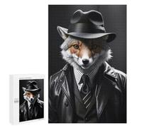 Adult Jigsaw Puzzles 1000 PCS Fox Funny Black And White Jigsaw for Adults Relaxing Games Birthday Present Great Gift for Gaming 1000 PCS