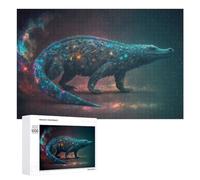 Adult Jigsaw Puzzles 1000 PCS Galactic Crocodile Cosmic Artwork Puzzles for Adults Hands-on Game Enhance Memory Gifts for Friends And Family 1000 PCS