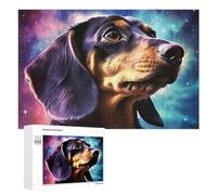 Adult Jigsaw Puzzles 1000 PCS Galactic Dachshund Cosmic Canine Wonder Puzzles for Adults Hands-on Game Enhance Memory Gifts for Friends And Family 1000 PCS