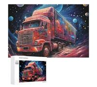 Adult Jigsaw Puzzles 1000 PCS Galactic Delivery Truck Journey Jigsaw for Adults Relax Games Presents for Women Birthday Present, Gifts, 1000 PCS