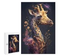 Adult Jigsaw Puzzles 1000 PCS Galactic Giraffe A Cosmic Portrait Jigsaw for Adults Relax Games Presents for Women Birthday Present, Gifts, 1000 PCS