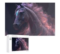 Adult Jigsaw Puzzles 1000 PCS Galactic Horse Cosmic Artwork -2 Puzzles for Adults Hands-on Game Enhance Memory Gifts for Friends And Family 1000 PCS