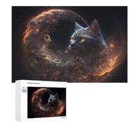 Adult Jigsaw Puzzles 1000 PCS Galactic Whiskered Guardian Jigsaw for Adults Relax Games Presents for Women Birthday Present, Gifts, 1000 PCS