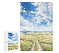 Adult Jigsaw Puzzles 1000 PCS Golden Field Path Teenagers Puzzles Toy Wall Decor Pattern Assembly Gifts for Friends And Family 1000 PCS