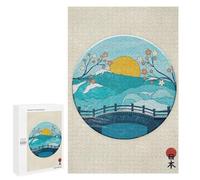 Adult Jigsaw Puzzles 1000 PCS Japanese Bridge Hashi Jigsaw for Adults Relaxing Games A Work of Art Birthday Present, Gifts, 1000 PCS