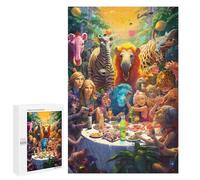 Adult Jigsaw Puzzles 1000 PCS Jungle Dinner Party Jigsaw for Adults Relax Games Presents for Women Birthday Present, Gifts, 1000 PCS