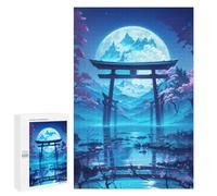 Adult Jigsaw Puzzles 1000 PCS Moonlit Torii Gate Teenagers Puzzles Toy Wall Decor Pattern Assembly Gifts for Friends And Family 1000 PCS