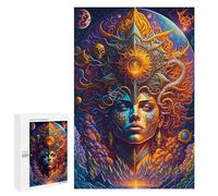 Adult Jigsaw Puzzles 1000 PCS Mystic Cosmic Portrait Puzzle for Adults Brain Teaser Game Wall Decoration Birthday Present, Gifts, 1000 PCS