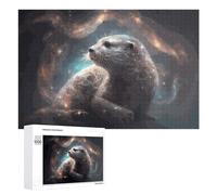Adult Jigsaw Puzzles 1000 PCS Mystical Otter in Celestial Light Puzzle for Adults Brain Teaser Game Wall Decoration Birthday Present, Gifts, 1000 PCS
