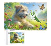 Adult Jigsaw Puzzles 1000 PCS Nature's Harmony Dog, Insects, Flowers Puzzles for Adults Hands-on Game Enhance Memory Gifts for Friends And Family 1000 PCS