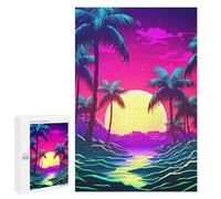 Adult Jigsaw Puzzles 1000 PCS Neon Horizon Rhythms Jigsaw for Adults Relaxing Games Birthday Present Great Gift for Gaming 1000 PCS