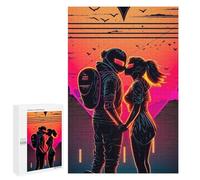 Adult Jigsaw Puzzles 1000 PCS Neon Romance Sunset Puzzles for Adults Hands-on Game Enhance Memory Gifts for Friends And Family 1000 PCS