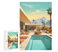 Adult Jigsaw Puzzles 1000 PCS Palm Springs Jigsaw for Adults Relaxing Games A Work of Art Birthday Present, Gifts, 1000 PCS