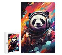 Adult Jigsaw Puzzles 1000 PCS Panda Astronaut Space Suit-3 Jigsaw Puzzles for Adults Stress Reliever Challenging To Complete Brainteaser Family Games 1000 PCS
