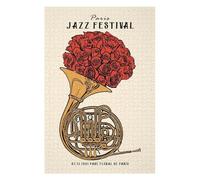Adult Jigsaw Puzzles 1000 PCS Paris Jazz Festival Puzzle for Adults Brain Teaser Game Analysis And Logic Educational Challenge 1000 PCS