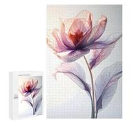 Adult Jigsaw Puzzles 1000 PCS Pink Iris Flowers Teenagers Puzzles Toy Wall Decor Pattern Assembly Gifts for Friends And Family 1000 PCS