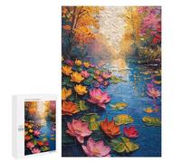 Adult Jigsaw Puzzles 1000 PCS Rivers Roses Sunset Teenagers Puzzles Toy Wall Decor Pattern Assembly Gifts for Friends And Family 1000 PCS