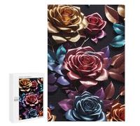 Adult Jigsaw Puzzles 1000 PCS Rose Colorful 3d Jigsaw for Adults Relaxing Games Birthday Present Great Gift for Gaming 1000 PCS